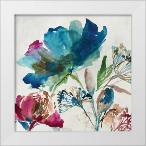 Blossoming II  White Modern Wood Framed Art Print by Jensen, Asia