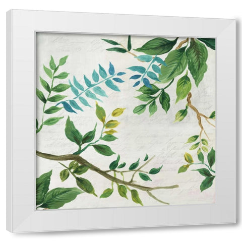 Lush Leaves White Modern Wood Framed Art Print by Jensen, Asia