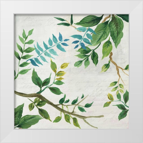 Lush Leaves White Modern Wood Framed Art Print by Jensen, Asia
