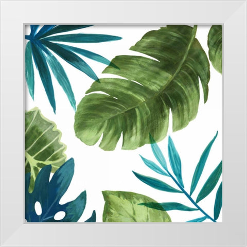 Tropical Leaves II White Modern Wood Framed Art Print by Jensen, Asia