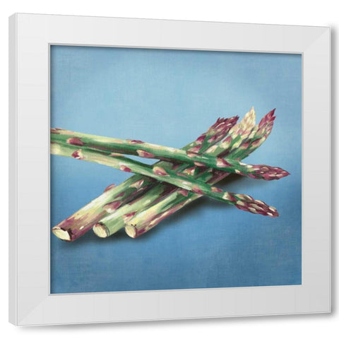 Asparagus White Modern Wood Framed Art Print by Jensen, Asia