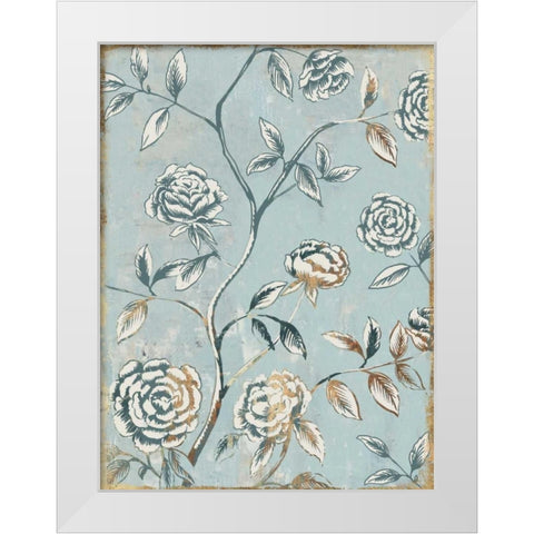 Pale Damask I White Modern Wood Framed Art Print by Jensen, Asia