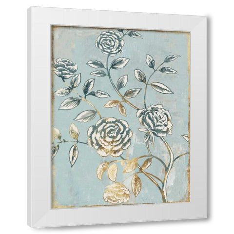 Pale Damask II White Modern Wood Framed Art Print by Jensen, Asia