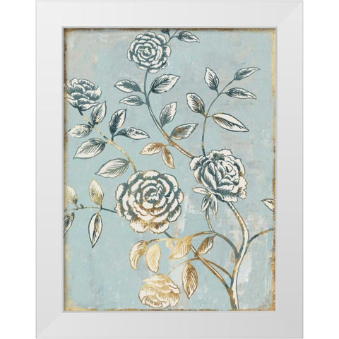 Pale Damask II White Modern Wood Framed Art Print by Jensen, Asia