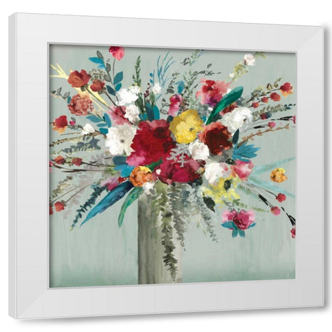 Wild Flowers I White Modern Wood Framed Art Print by Jensen, Asia