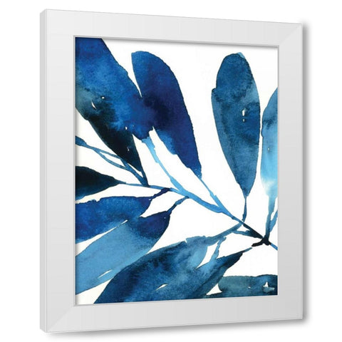 Sapphire Stems I White Modern Wood Framed Art Print by Jensen, Asia