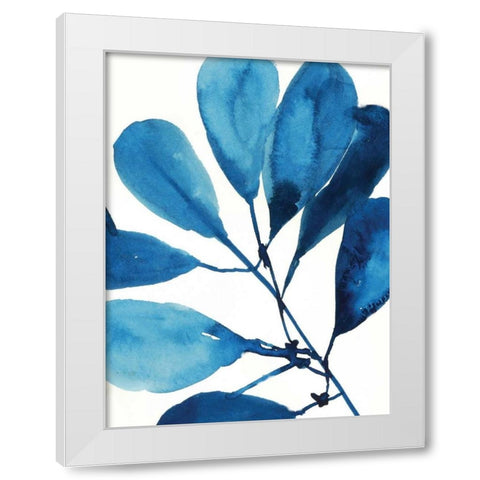 Sapphire Stems II White Modern Wood Framed Art Print by Jensen, Asia