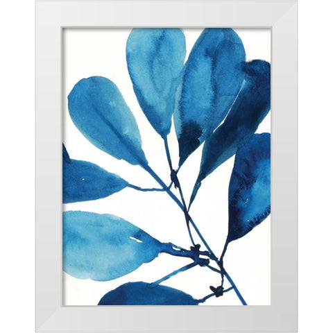 Sapphire Stems II White Modern Wood Framed Art Print by Jensen, Asia