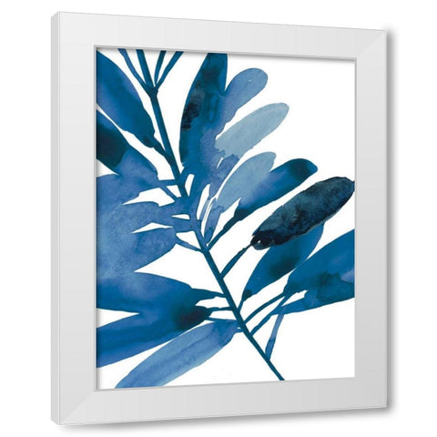 Sapphire Stems III White Modern Wood Framed Art Print by Jensen, Asia