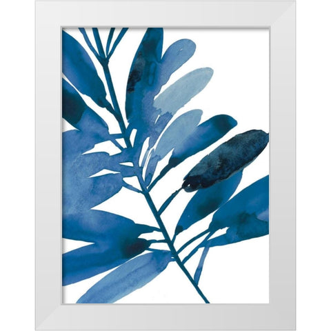 Sapphire Stems III White Modern Wood Framed Art Print by Jensen, Asia
