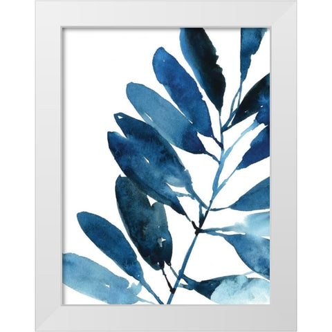 Sapphire Stems IV White Modern Wood Framed Art Print by Jensen, Asia