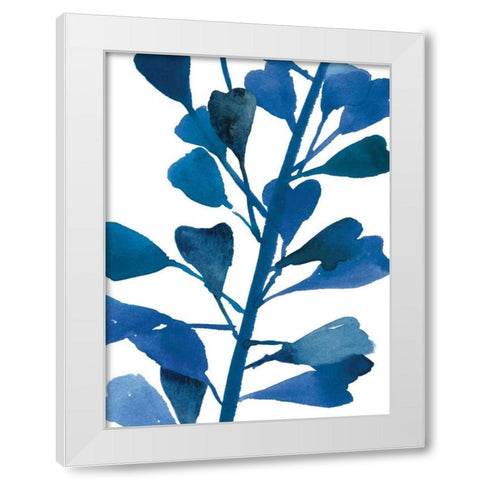 Sapphire Stems VI White Modern Wood Framed Art Print by Jensen, Asia