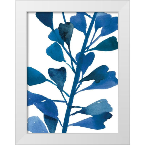 Sapphire Stems VI White Modern Wood Framed Art Print by Jensen, Asia