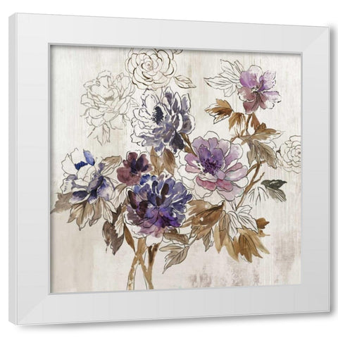 Japanese Garden I Plum Version White Modern Wood Framed Art Print by Jensen, Asia