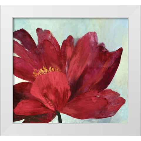 Passionate Flower White Modern Wood Framed Art Print by Jensen, Asia