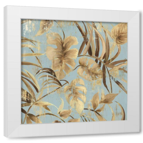 Gold Palms I White Modern Wood Framed Art Print by Jensen, Asia