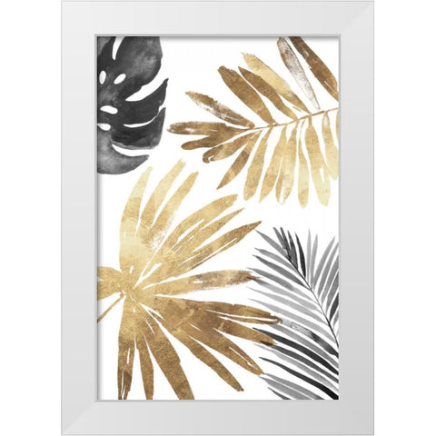 Tropical Palms III White Modern Wood Framed Art Print by Jensen, Asia