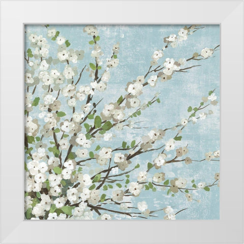 Fresh Pale Blooms II White Modern Wood Framed Art Print by Jensen, Asia