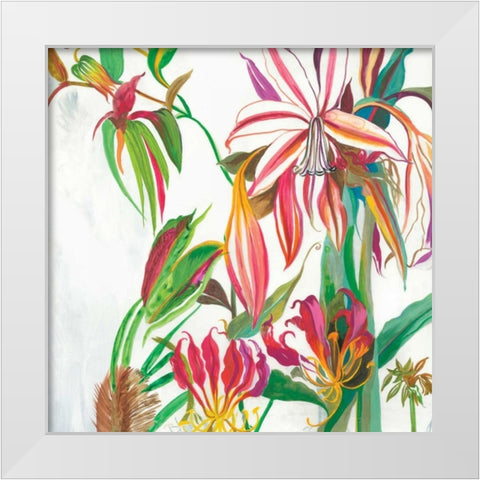 Tropical III White Modern Wood Framed Art Print by Jensen, Asia