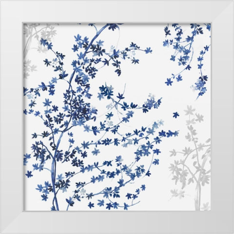 Blue Ivy  White Modern Wood Framed Art Print by Jensen, Asia