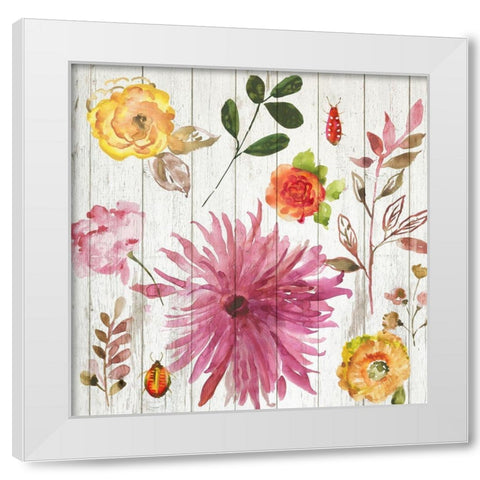 Folk Gardens II White Modern Wood Framed Art Print by Jensen, Asia