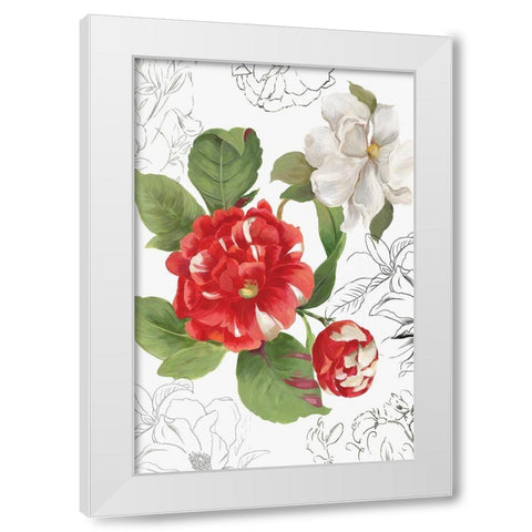 Florecer I White Modern Wood Framed Art Print by Jensen, Asia