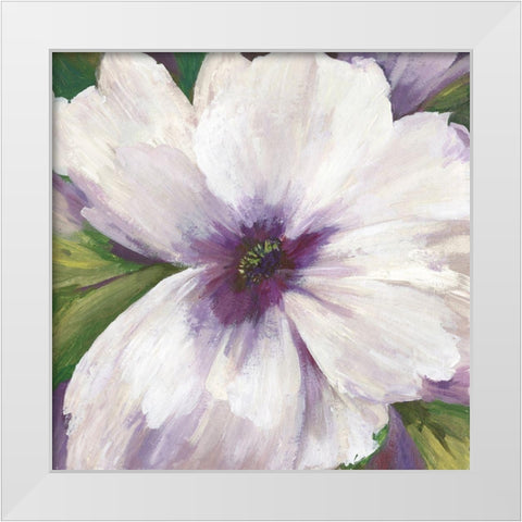 Violet Orchid II  White Modern Wood Framed Art Print by Jensen, Asia