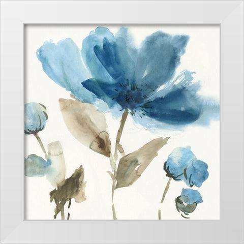 Blue Morning II  White Modern Wood Framed Art Print by Jensen, Asia