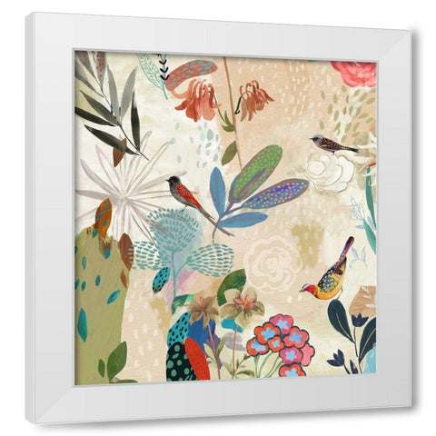 Where the Passion Flower Grows I White Modern Wood Framed Art Print by Jensen, Asia