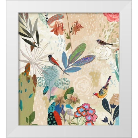 Where the Passion Flower Grows I White Modern Wood Framed Art Print by Jensen, Asia