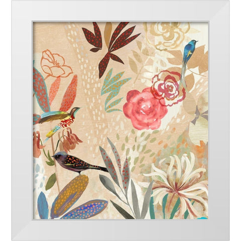 Where the Passion Flower Grows II White Modern Wood Framed Art Print by Jensen, Asia