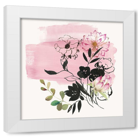Mother Natures Flowers I White Modern Wood Framed Art Print by Jensen, Asia