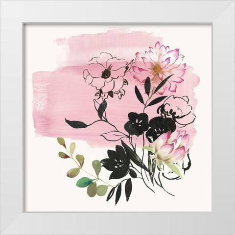 Mother Natures Flowers I White Modern Wood Framed Art Print by Jensen, Asia