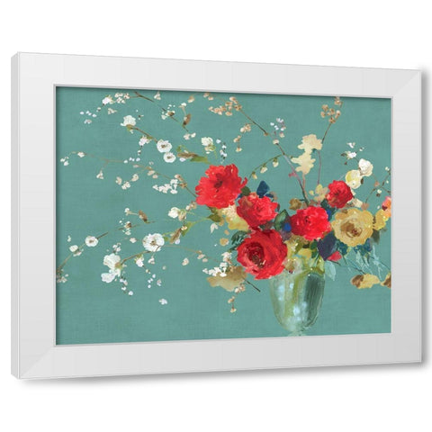 Bright Red White Modern Wood Framed Art Print by Jensen, Asia