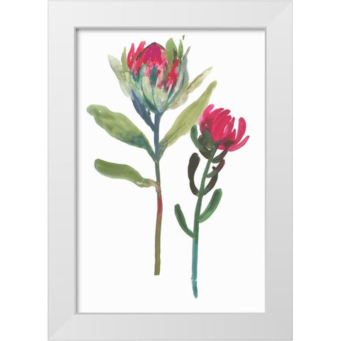 Spring is Purple II White Modern Wood Framed Art Print by Jensen, Asia