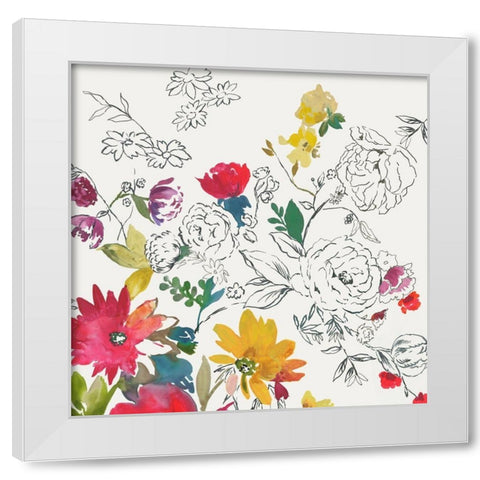 Boutonniere III White Modern Wood Framed Art Print by Jensen, Asia