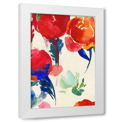 Fresh Spring Florals I  White Modern Wood Framed Art Print by Jensen, Asia