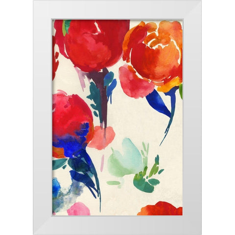 Fresh Spring Florals I  White Modern Wood Framed Art Print by Jensen, Asia