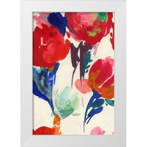 Fresh Spring Florals II  White Modern Wood Framed Art Print by Jensen, Asia