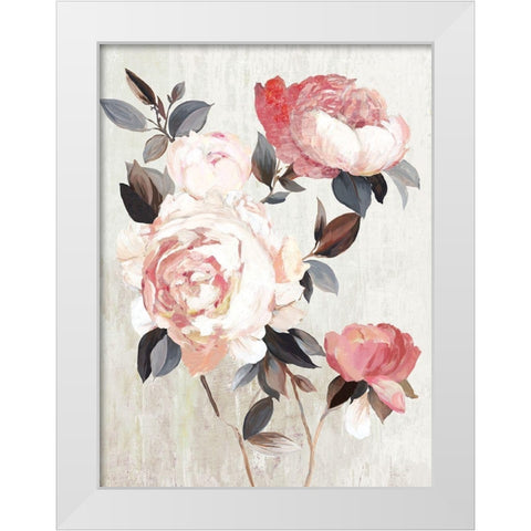 Bloom of Blush  White Modern Wood Framed Art Print by Jensen, Asia