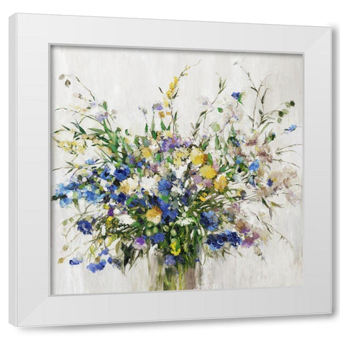 Wild Flower Bouquet White Modern Wood Framed Art Print by Jensen, Asia