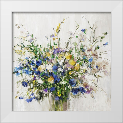 Wild Flower Bouquet White Modern Wood Framed Art Print by Jensen, Asia