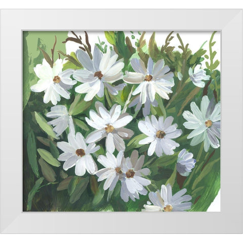 Daisy Field White Modern Wood Framed Art Print by Jensen, Asia