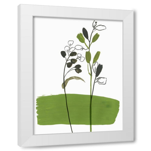 Little Herb I White Modern Wood Framed Art Print by Jensen, Asia