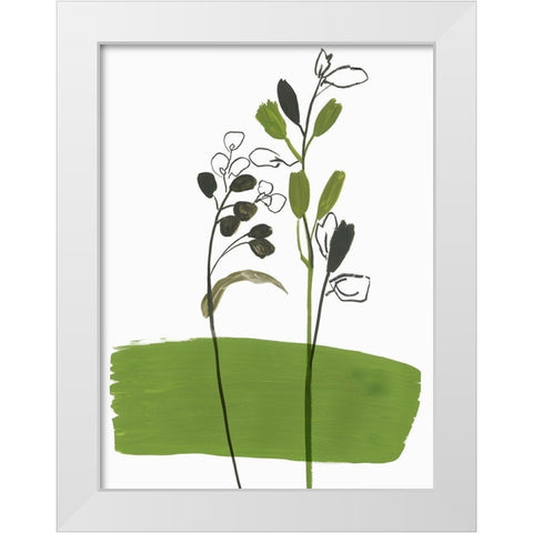 Little Herb I White Modern Wood Framed Art Print by Jensen, Asia