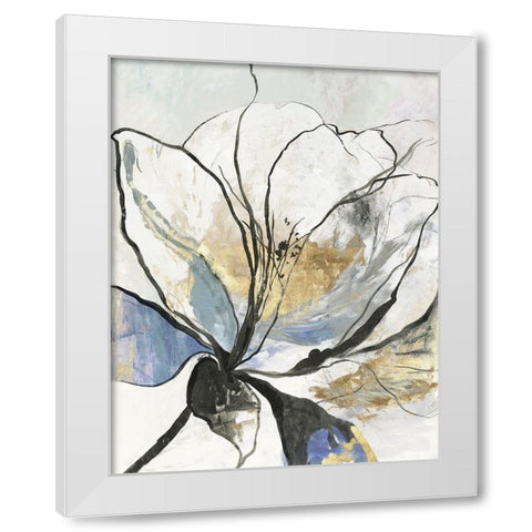 Outlined Floral I White Modern Wood Framed Art Print by Jensen, Asia