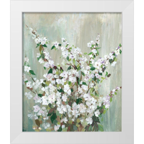 Teal Bloom White Modern Wood Framed Art Print by Jensen, Asia