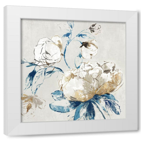 Gold Rosa II White Modern Wood Framed Art Print by Jensen, Asia