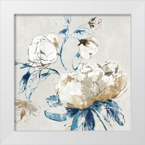 Gold Rosa II White Modern Wood Framed Art Print by Jensen, Asia