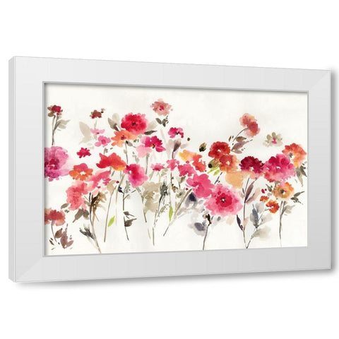 Bright Fresh Garden  White Modern Wood Framed Art Print by Jensen, Asia